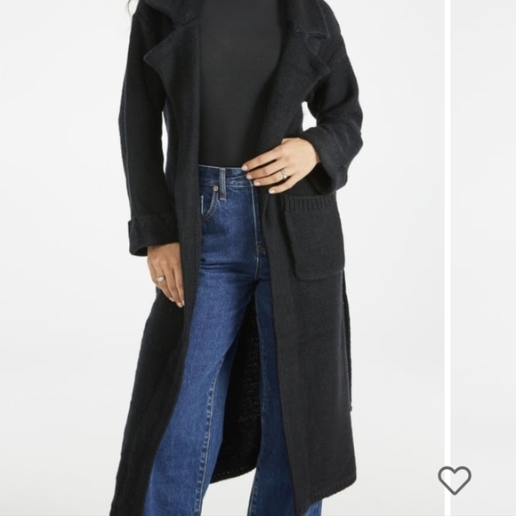 Justfab Long knit cardigan with belt and pockets - Picture 3 of 11